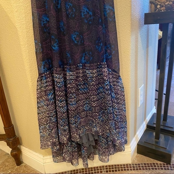 FREE PEOPLE Urban Outfitters Women Floral High-Low Boho Summer Maxi Dress Size 2 - Picture 4 of 12